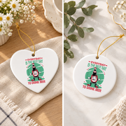 Everyday Beer Drinking Bar Theme Glass Ornament - Material: Heart Ceramic Ornament