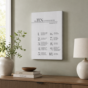Exodus 20 Ten Commandments Christian Wall Art, Scripture Poster - Format: Stretched Canvas
