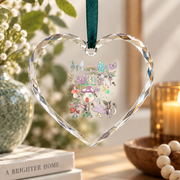 Fairycore Grunge Fairy Mushroom Aesthetic Glass Ornament - Material: Heart Glass Ornament