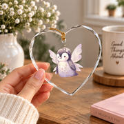 Fairycore Penguin Lover Cute Aesthetic Glass Ornament - Material: Heart Glass Ornament