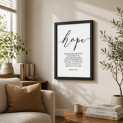 Faith Hope Love Bible Verse Wall Art Trio, Inspirational Christian Prints - Format: Black Framed Poster