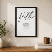 Faith Hope Love Christian Scripture Wall Art Set, Hebrews Jeremiah John - Format: Black Framed Poster