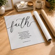 Faith Hope Love Christian Scripture Wall Art Set, Hebrews Jeremiah John - Format: Rolled Canvas