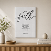 Faith Hope Love Christian Scripture Wall Art Set, Hebrews Jeremiah John - Format: Stretched Canvas