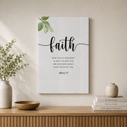 Faith Hope Love Christian Wall Art Set, Scripture Quote Triptych - Format: Stretched Canvas