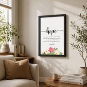 Faith Hope Love Scripture Wall Art Trio, Christian Home Decor Prints - Format: Black Framed Poster