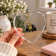 Fitness Turtle Gym Motivation Glass Ornament - Material: Heart Glass Ornament