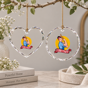 Flour Power Funny Baker Gift Pastry Lover Kitchen Decoration Glass Ornament - Material: Heart Glass Ornament