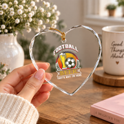 Football And Beer Game Day Gift Glass Ornament - Material: Heart Glass Ornament