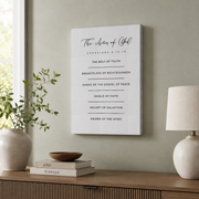 Fruit Of The Spirit And Armor Of God Christian Wall Art Set - Format: Stretched Canvas