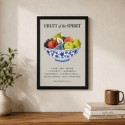 Fruit Of The Spirit, Christian Wall Art, Chinoiserie Wall Art, Bible Verse Poster Gift, Art, Trendy Apartment Kitchen Decor Wall Art, Modern Wall Decor, 16x24 UNFRAMED - Format: Black Framed Poster