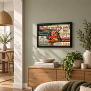 Fruit Of The Spirit Christian Wall Art, Inspirational Fruit Painting Poster - Format: Black Framed Poster