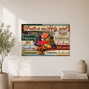 Fruit Of The Spirit Christian Wall Art, Inspirational Fruit Painting Poster - Format: Unframed Paper Poster