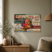 Fruit Of The Spirit Christian Wall Art, Inspirational Fruit Painting Poster - Format: Unframed Paper Poster