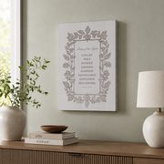 Fruit Of The Spirit Christian Wall Art, Neutral Brown Scripture Poster - Format: Stretched Canvas
