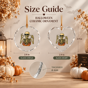 Funny 67 Skeleton Ornament with Unique Number Design Glass Ornament - Material: Heart Glass Ornament
