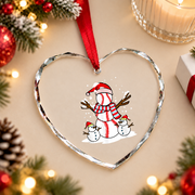 Funny Baseball Santa Gift Glass Ornament - Material: Heart Glass Ornament