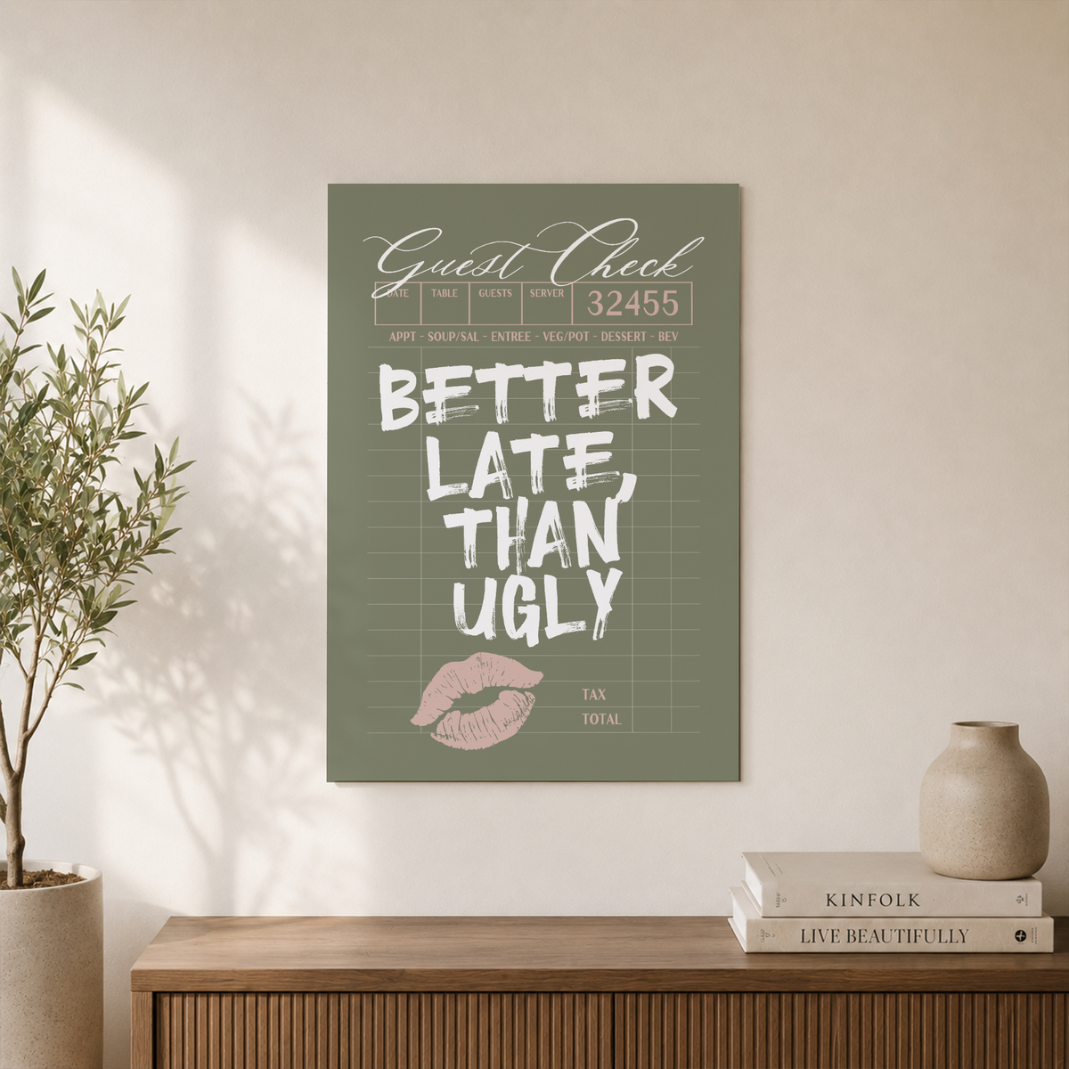 Funny Bathroom Wall Art Pink Green Typography Poster Retro Y2K Aesthetic Feminine Room Decor - Format: Unframed Paper Poster
