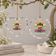Funny Cat Buttered Biscuit Humor Glass Ornament - Material: Heart Glass Ornament