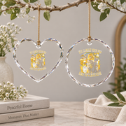 Funny Cat Girls Trip Celebration Glass Ornament - Material: Heart Glass Ornament