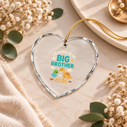Future Big Brother Pregnancy Announcement Ceramic Ornament - Material: Heart Glass Ornament