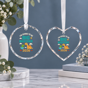 Future Big Brother Pregnancy Announcement Ceramic Ornament - Material: Heart Glass Ornament