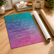 Galatians 5:22-23, Fruit Of The Spirit Bible Verse Poster Wall Art, Modern Wall Decor For Living Room Bedroom, 16x24 UNFRAMED - Format: Rolled Canvas