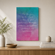 Galatians 5:22-23, Fruit Of The Spirit Bible Verse Poster Wall Art, Modern Wall Decor For Living Room Bedroom, 16x24 UNFRAMED - Format: Stretched Canvas