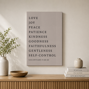 Galatians 5:22-23 Fruit Of The Spirit Christian Scripture Wall Art - Format: Stretched Canvas