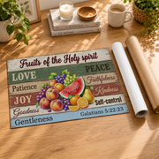 Galatians 5:22-23 Fruit Of The Spirit Christian Wall Art, Farmhouse Fruit Poster - Format: Rolled Canvas