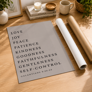 Galatians 5:22-23 Fruit Of The Spirit Christian Wall Art Poster - Format: Rolled Canvas