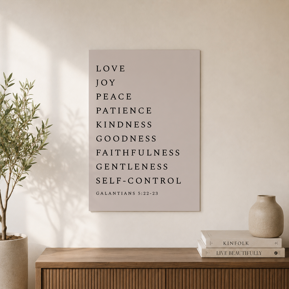 Galatians 5:22-23 Fruit Of The Spirit Christian Wall Art Poster - Format: Unframed Paper Poster