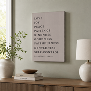 Galatians 5:22-23, Fruit Of The Spirit Wall Art, Christian Wall Print, Bible Verse Wall Art, Scripture Poster, Christian, Faith Wall Art, Modern Wall Decor, 16x24 UNFRAMED - Format: Stretched Canvas