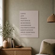 Galatians 5:22-23, Fruit Of The Spirit Wall Art, Christian Wall Print, Bible Verse Wall Art, Scripture Poster, Christian, Faith Wall Art, Modern Wall Decor, 16x24 UNFRAMED - Format: Unframed Paper Poster