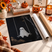 Ghost Swing Printable Wall Art Spooky Halloween Decor Cute Moody Seasonal Poster Print - Format: Rolled Canvas