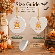 Gigi Pumpkin Patch Ornament with Cute Family Design Ceramic Ornament - Material: Heart Ceramic Ornament