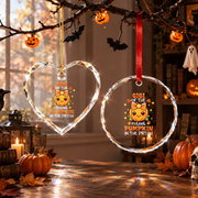 Gigi Pumpkin Patch Ornament with Cute Family Design Glass Ornament - Material: Circle Glass Ornament