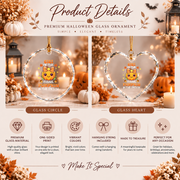 Gigi Pumpkin Patch Ornament with Cute Family Design Glass Ornament - Material: Heart Glass Ornament