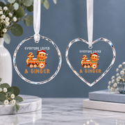 Gingerbread Train Holiday Baby Keepsake Ceramic Ornament - Material: Heart Glass Ornament