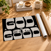 God Is Good Christian Wall Art, Western Black and White Scripture Poster - Format: Rolled Canvas