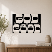 God Is Good Christian Wall Art, Western Black and White Scripture Poster - Format: Unframed Paper Poster