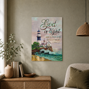 God Is Light Christian Wall Art, 1 John Scripture Typography Poster - Format: Unframed Paper Poster