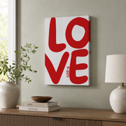 God Is Love Print, Bible Verse Poster, Aesthetic Christian Wall Decor, Red Christian Wall Art, Trendy God Bible Art Wall Art, Modern Wall Decor, 12x18 UNFRAMED - Format: Stretched Canvas