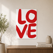 God Is Love Print, Bible Verse Poster, Aesthetic Christian Wall Decor, Red Christian Wall Art, Trendy God Bible Art Wall Art, Modern Wall Decor, 12x18 UNFRAMED - Format: Unframed Paper Poster