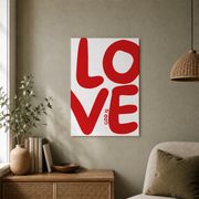 God Is Love Print, Bible Verse Poster, Aesthetic Christian Wall Decor, Red Christian Wall Art, Trendy God Bible Art Wall Art, Modern Wall Decor, 12x18 UNFRAMED - Format: Unframed Paper Poster