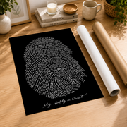 God�S Fingerprint Christian Thumbprint Art � Black Bible Verse Wall Print Poster Wall Art, Modern Wall Decor For Living Room Bedroom, 24x36 UNFRAMED - Format: Rolled Canvas