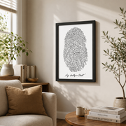 God?S Fingerprint Christian Thumbprint Art ? Jesus Bible Verse Wall Print Poster Wall Art, Modern Wall Decor For Living Room Bedroom, Wall Art, 24x36 UNFRAMED - Format: Black Framed Poster