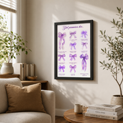 God'S Promises For Women Christian Wall Art, Purple Bows Print, Preppy Bible Verse Poster, Coquette Wall Art, Aesthetic Girls Bedroom Decor Wall Art, Modern Wall Decor, 8x12 UNFRAMED - Format: Black Framed Poster