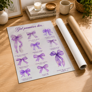 God'S Promises For Women Christian Wall Art, Purple Bows Print, Preppy Bible Verse Poster, Coquette Wall Art, Aesthetic Girls Bedroom Decor Wall Art, Modern Wall Decor, 8x12 UNFRAMED - Format: Rolled Canvas