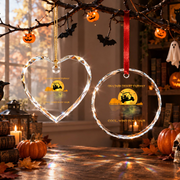 Golf Witch Halloween Ornament with Spooky Fairway Theme Glass Ornament - Material: Circle Glass Ornament